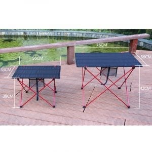 Folding camping table
