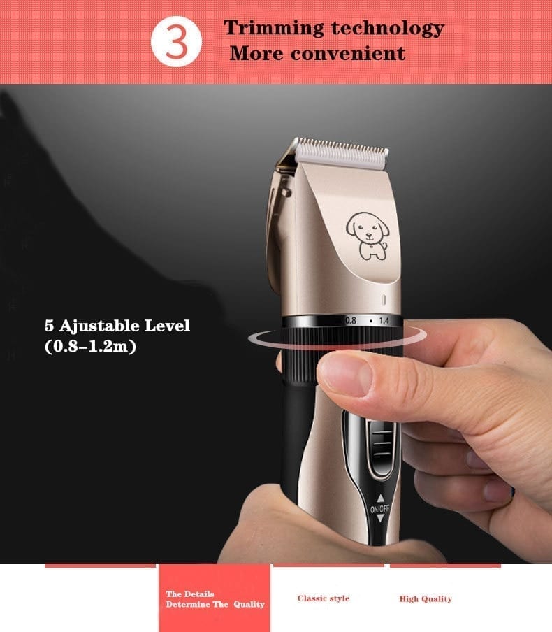 A perfect and rechargeable haircut kit for animals