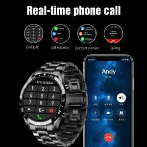 Sporty LIGE smart watch for men, waterproof