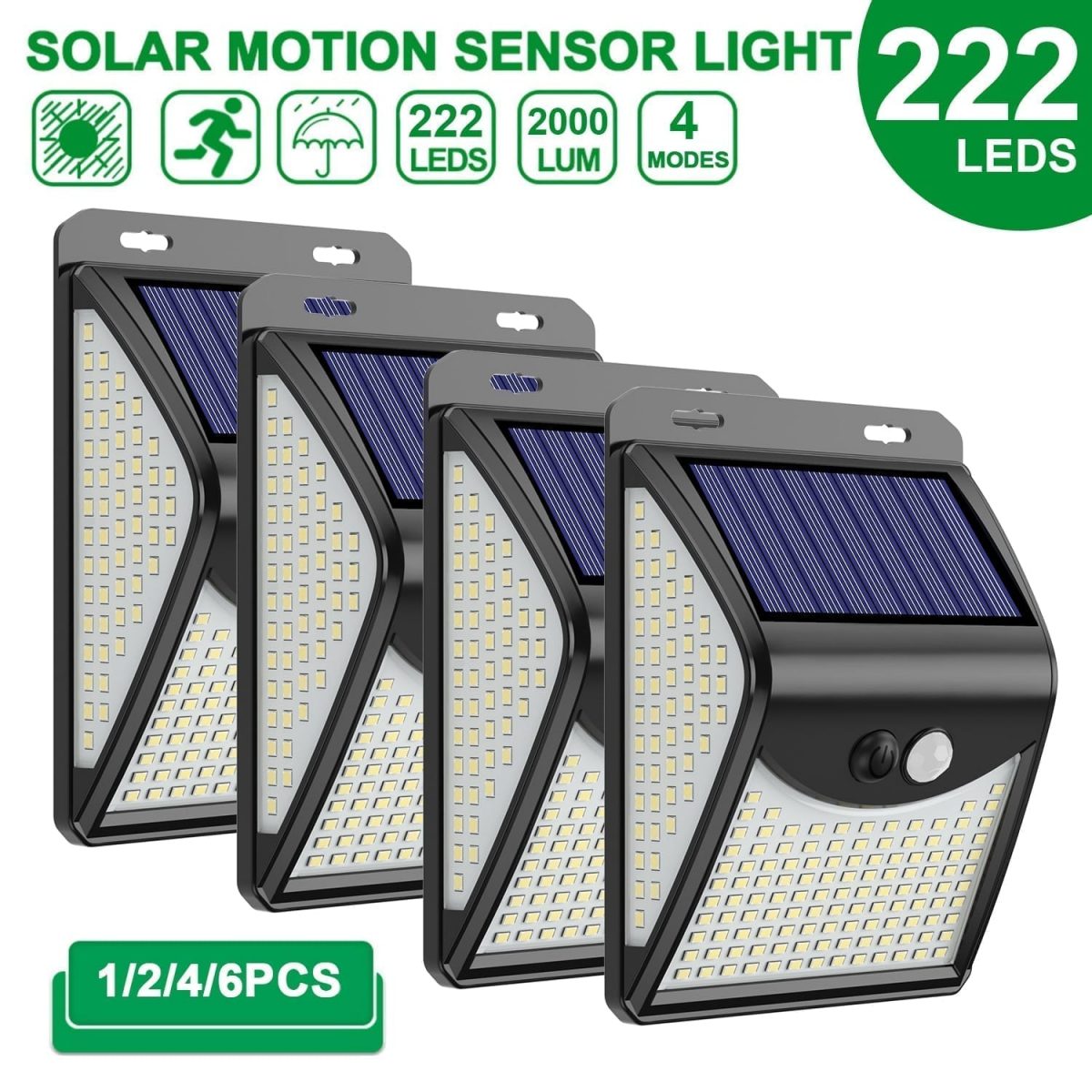 Solar projector with led lights including motion sensor