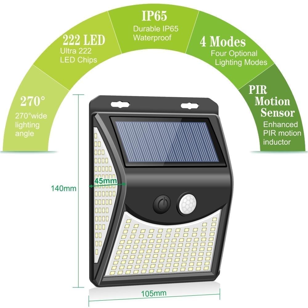Solar projector with led lights including motion sensor
