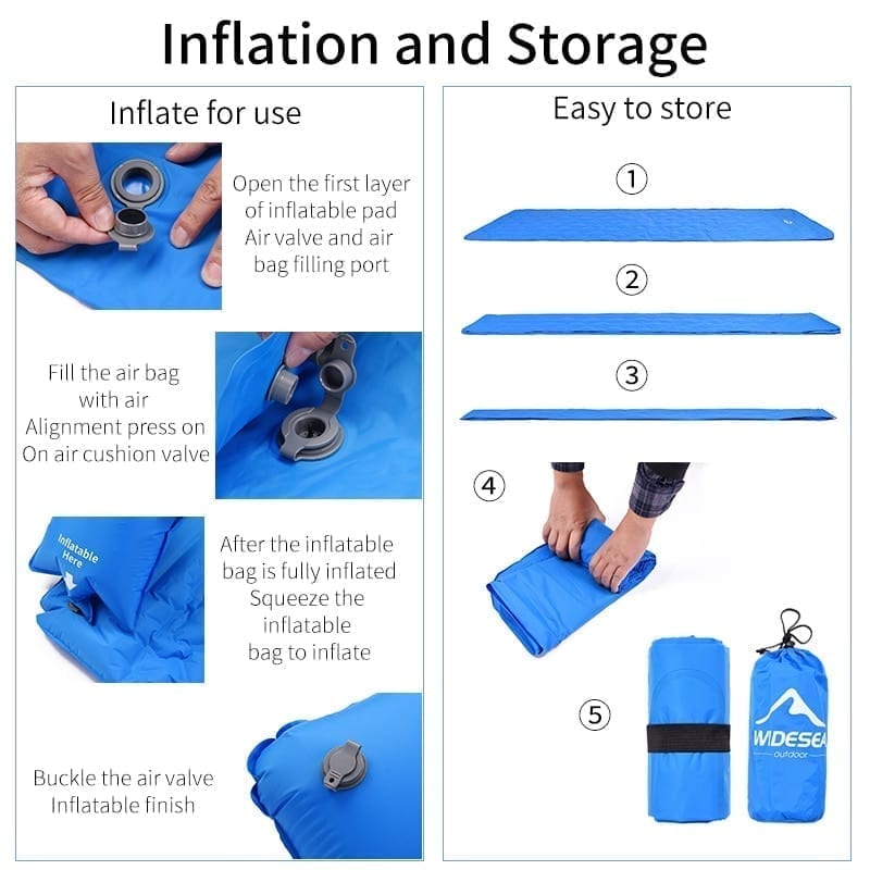 An inflatable sleeping mattress that is easy to carry and operate when needed