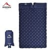 An inflatable double sleeping mattress that is easy to carry and operate when needed
