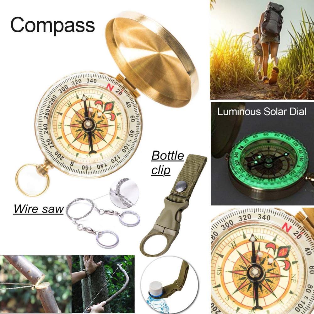 A camping survival kit includes a blanket from a bracelet whistle knife