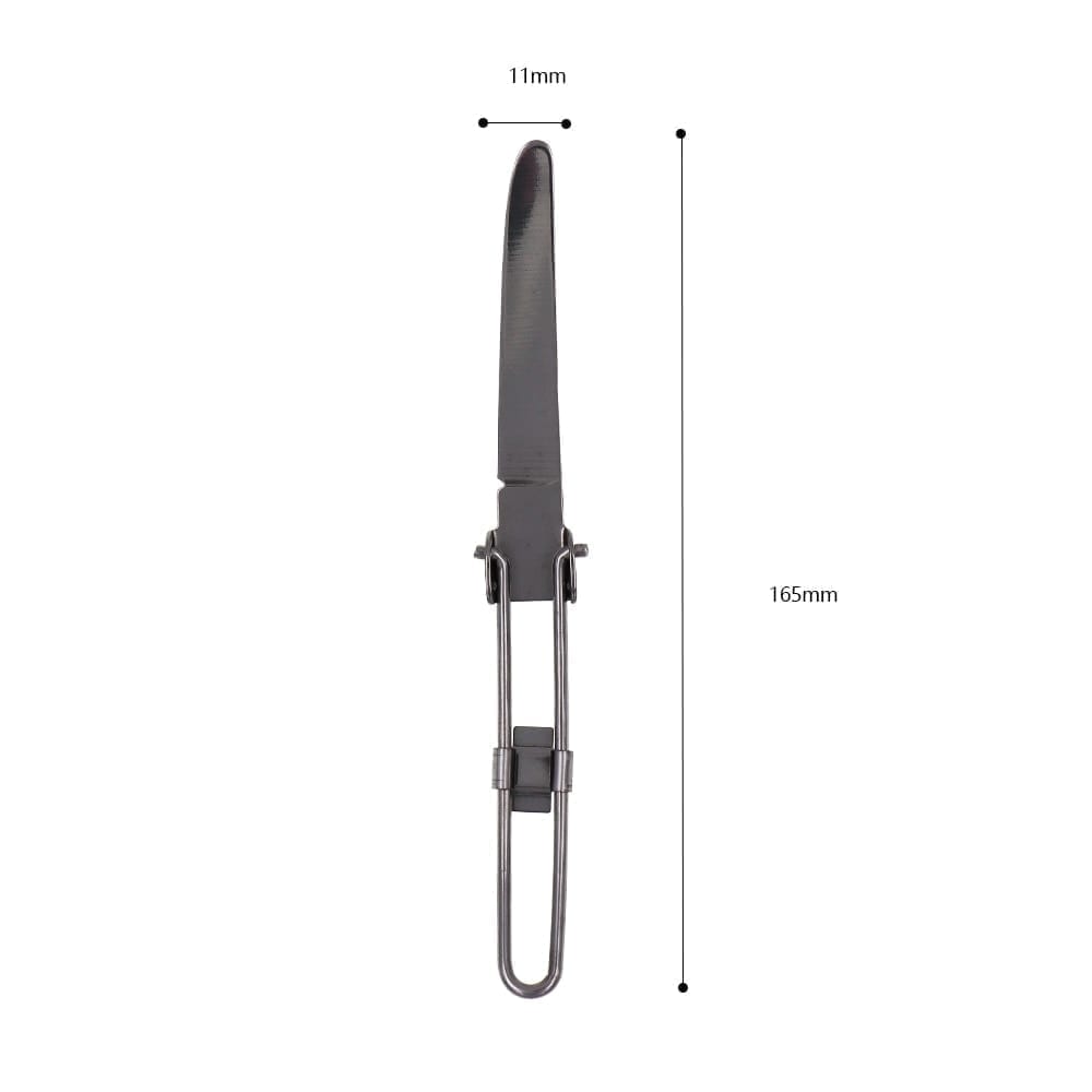 A stainless steel fork and folding spoon for perfect mobility