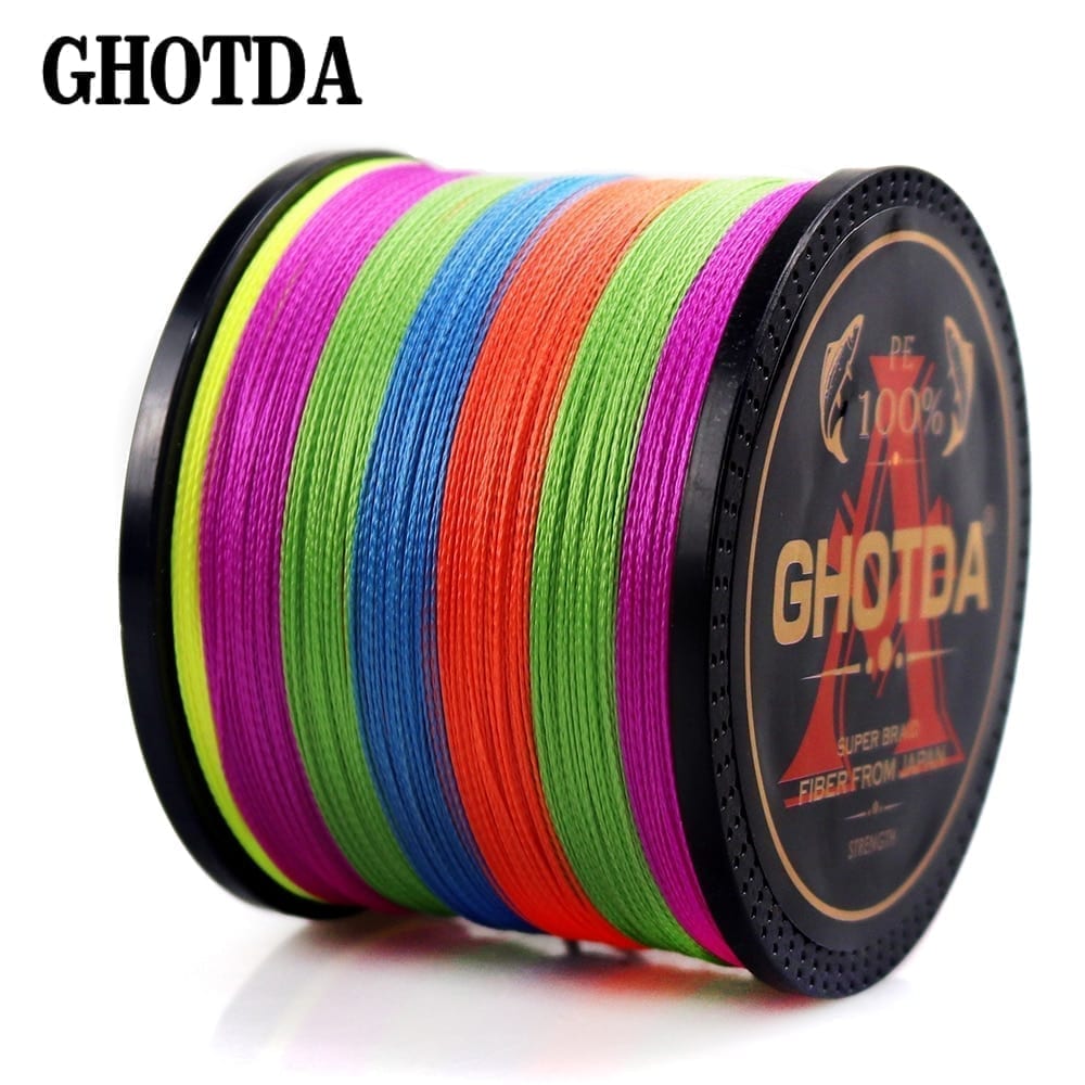 Ghotda fishing line braid 4 strands, range of lengths 10-120lb