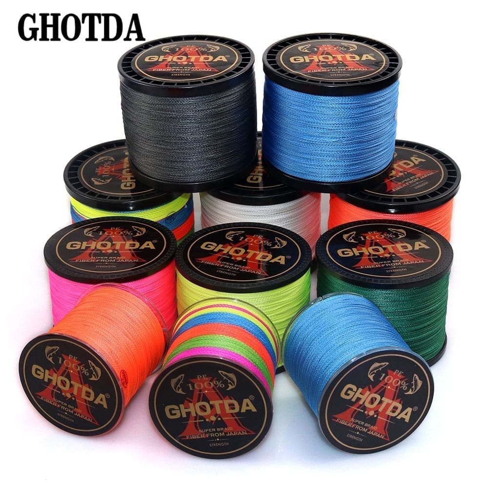 Ghotda fishing line braid 4 strands, range of lengths 10-120lb