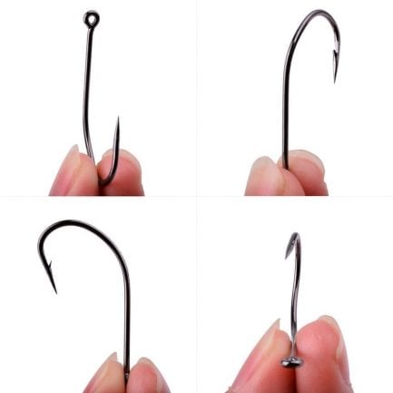 Carbon hooks with a ring in a variety of sizes, in packs of 10 or 50