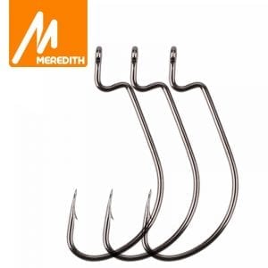 Carbon hooks adapted for dressing fish-like in a variety of sizes, in packages of 50