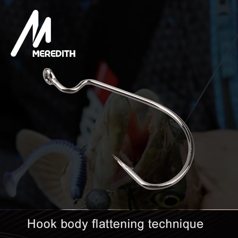 Carbon hooks adapted for dressing fish-like in a variety of sizes, in packages of 50