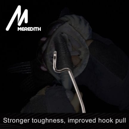 Carbon hooks adapted for dressing fish-like in a variety of sizes, in packages of 50