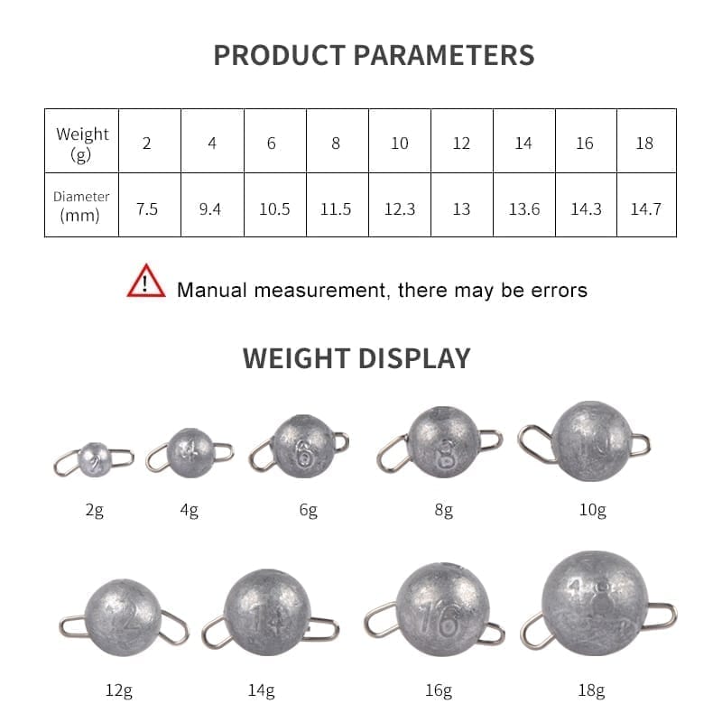 Fishing weight with rings that is also suitable for fish-shaped at different weights