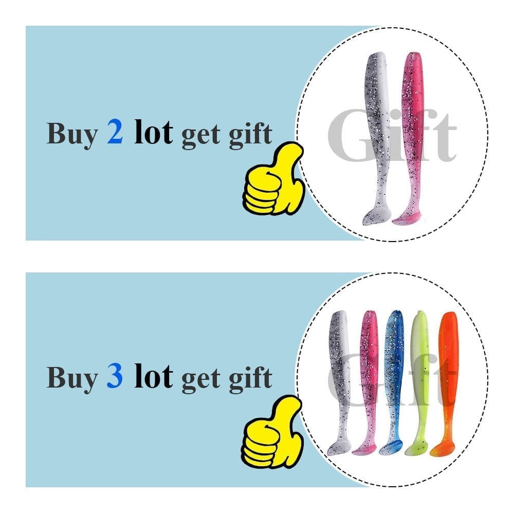 10pcs / lot 7cm 2g silicone soft lures suitable for saltwater or freshwater fishing