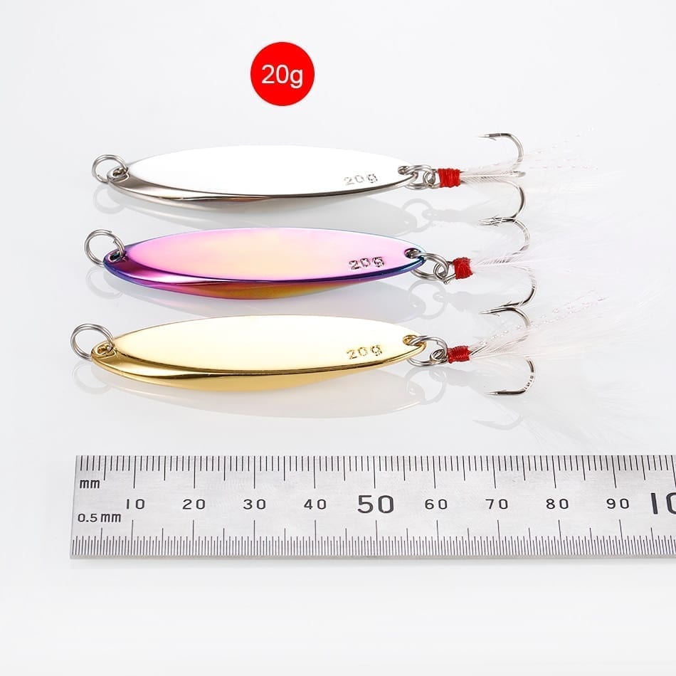 1pcs metal spoon lure hard bait fishing lure spinnerbite sequins 2.5g-42g