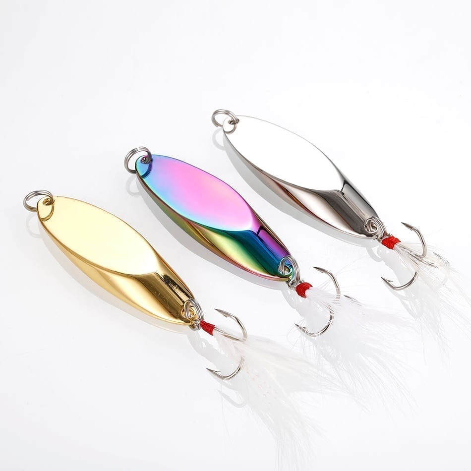 1pcs metal spoon lure hard bait fishing lure spinnerbite sequins 2.5g-42g