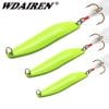 1pcs metal lure spoon glow spinner 5g 7g 10g 13g back feather