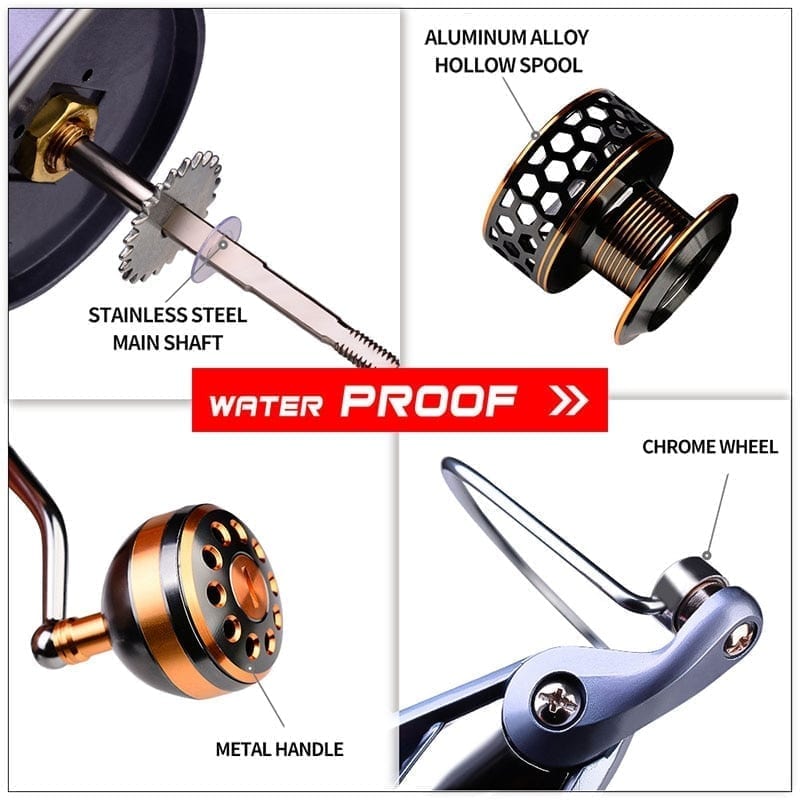 Spinning reel max drag 21kg spool, gear 5.2:1 ratio, high speed saltwater