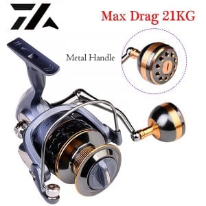 Spinning Reel Max Drag 21KG Spool, Gear 5.2:1 Ratio, High Speed Saltwater