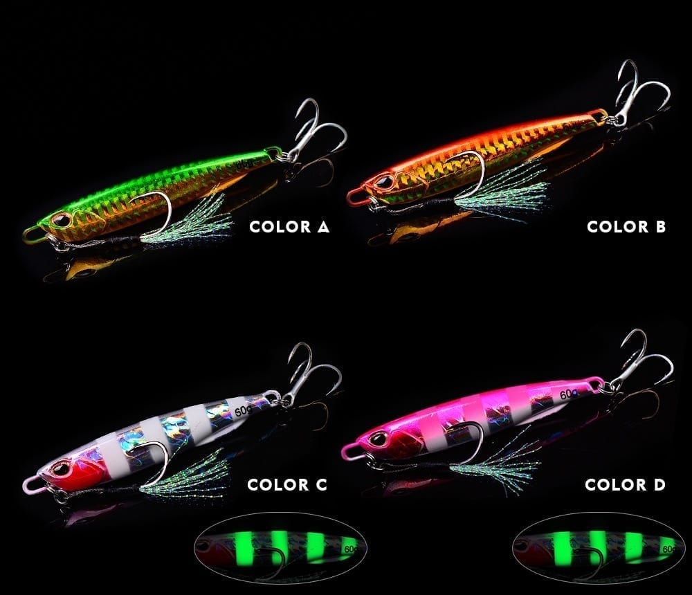 Metal jig fishing lure weights 10g-60g jigging lure saltwater