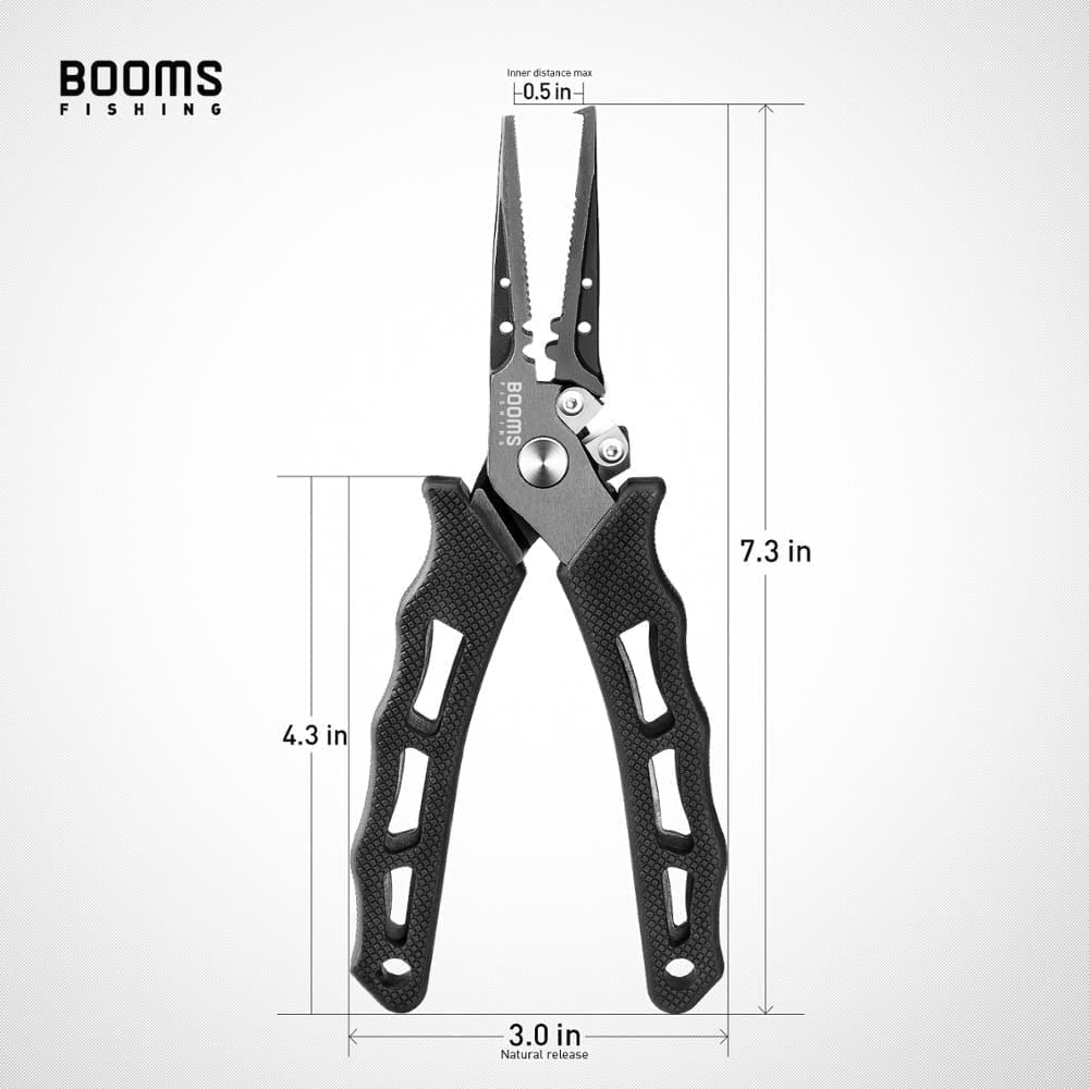 F07 stainless steel fishing pliers braid cutters crimper hook remover saltwater resistant