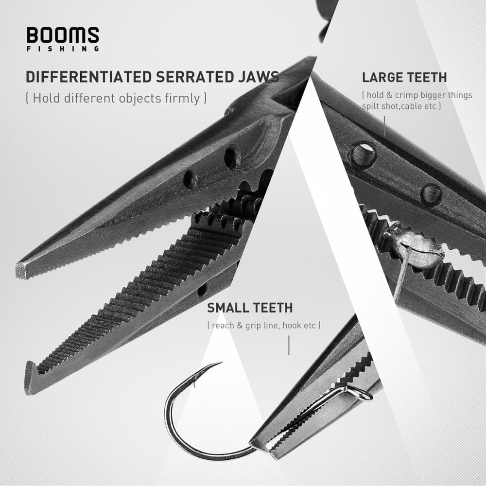 F07 stainless steel fishing pliers braid cutters crimper hook remover saltwater resistant