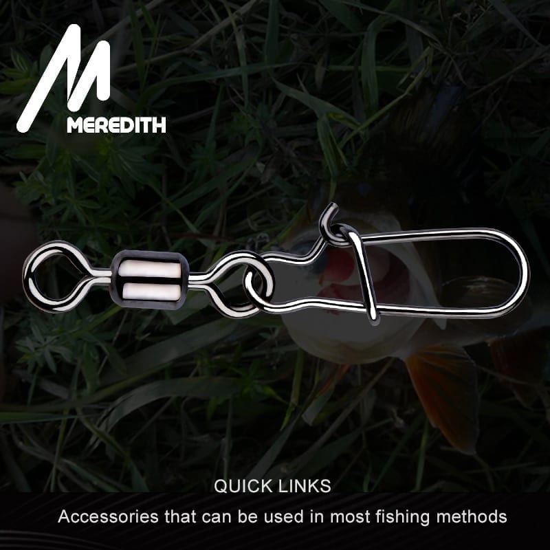 Meredith 50pcs connector pin bearing rolling swivel stainless steel
