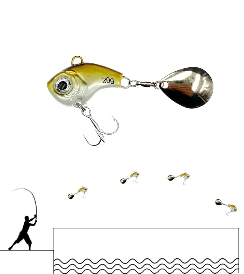 Rotating metal vibration bait spinner fishing lures 5/10/15/20g