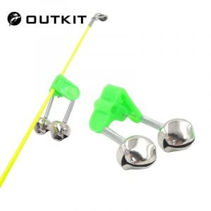 OUTKIT 5pcs/lot Fishing Bite Alarms, Rod Bell , Clamp Tip Clip