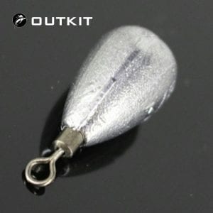 OUTKIT 10pcs/lot sinkers swivels fishing lead weight weight for 3g 5g 7g