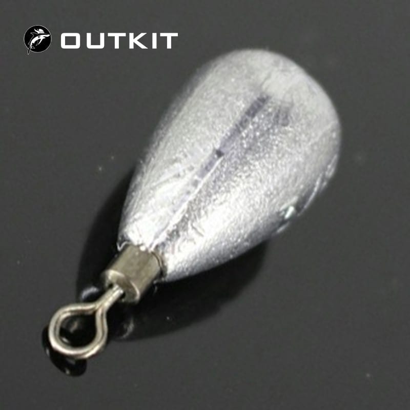 Outkit 10pcs/lot sinkers swivels fishing lead weight weight for 3g 5g 7g