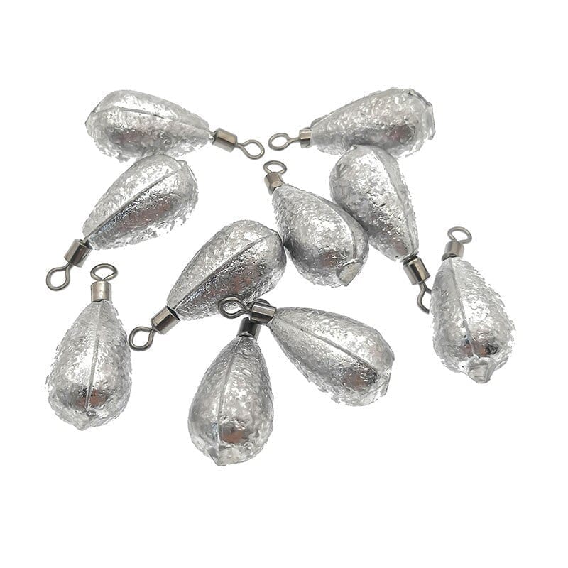 Outkit 10pcs/lot sinkers swivels fishing lead weight weight for 3g 5g 7g
