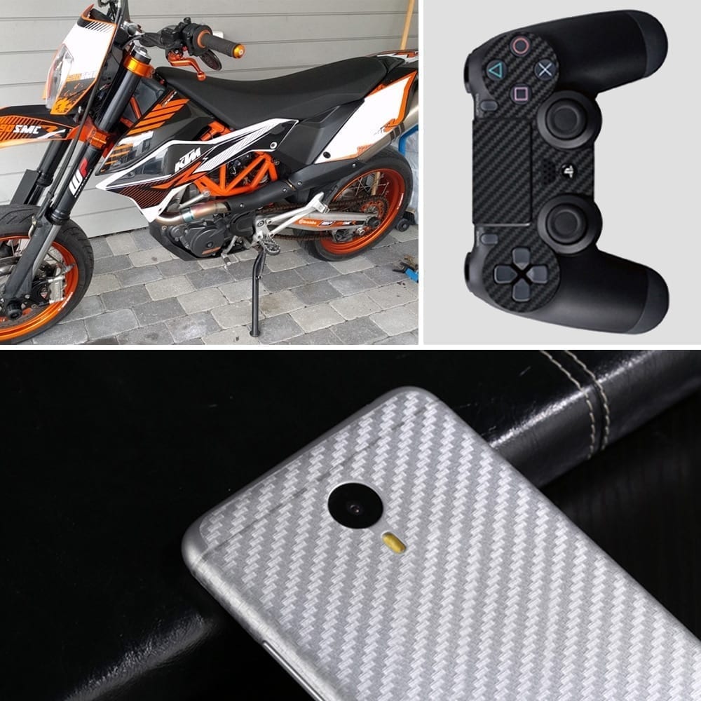 30cmx127cm 3d carbon fiber vinyl car and motorcycle stickers