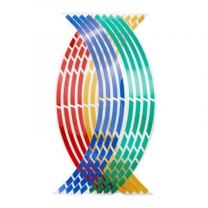 5 Colors Cars and Motorcycle Styling Strips Reflective Wheel Stickers