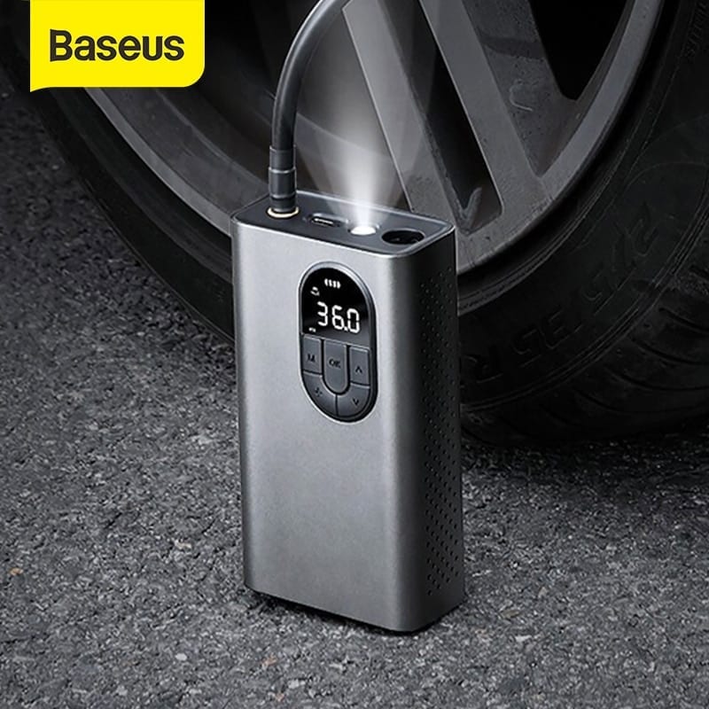 Air compressor pump with led lamp for car motorcycle and bicycle tire
