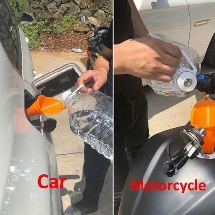 Motorcycle, car long mouth funnel plastic refueling oil