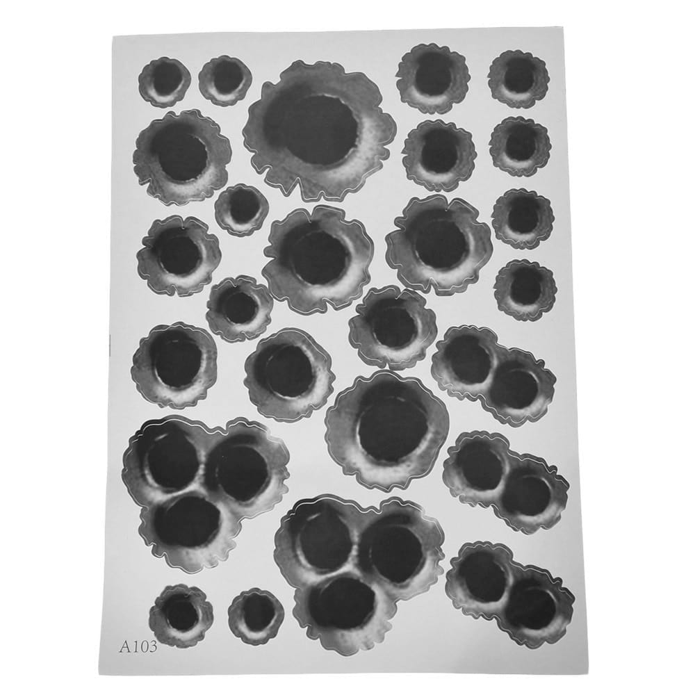 1pcs funny car stickers 3d realistic bullet hole car and motorcycle