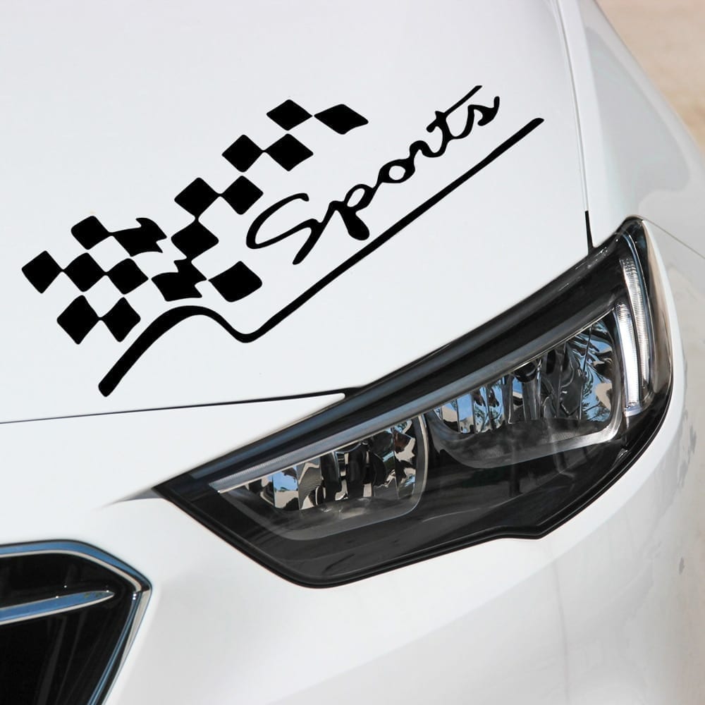 Car stickers racing sports flag