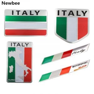 Italy Flag 3D Metal Emblem Badge Styling. Motorcycle And Car Decal