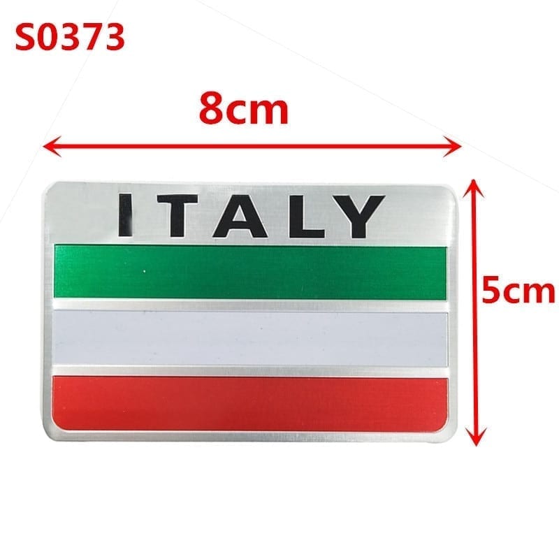 Italy flag 3d metal emblem badge styling. motorcycle and car decal
