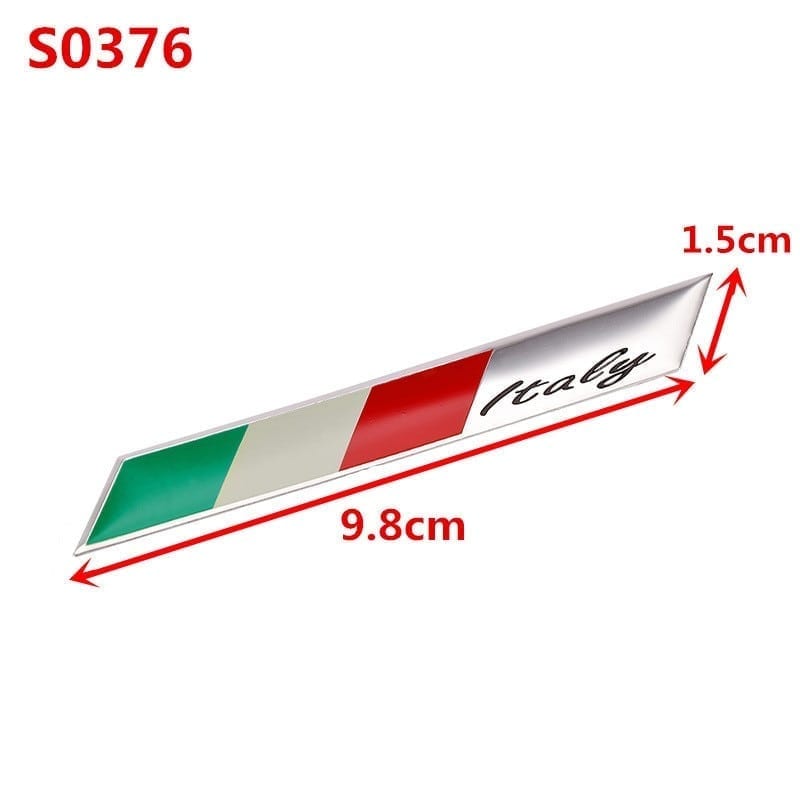 Italy flag 3d metal emblem badge styling. motorcycle and car decal