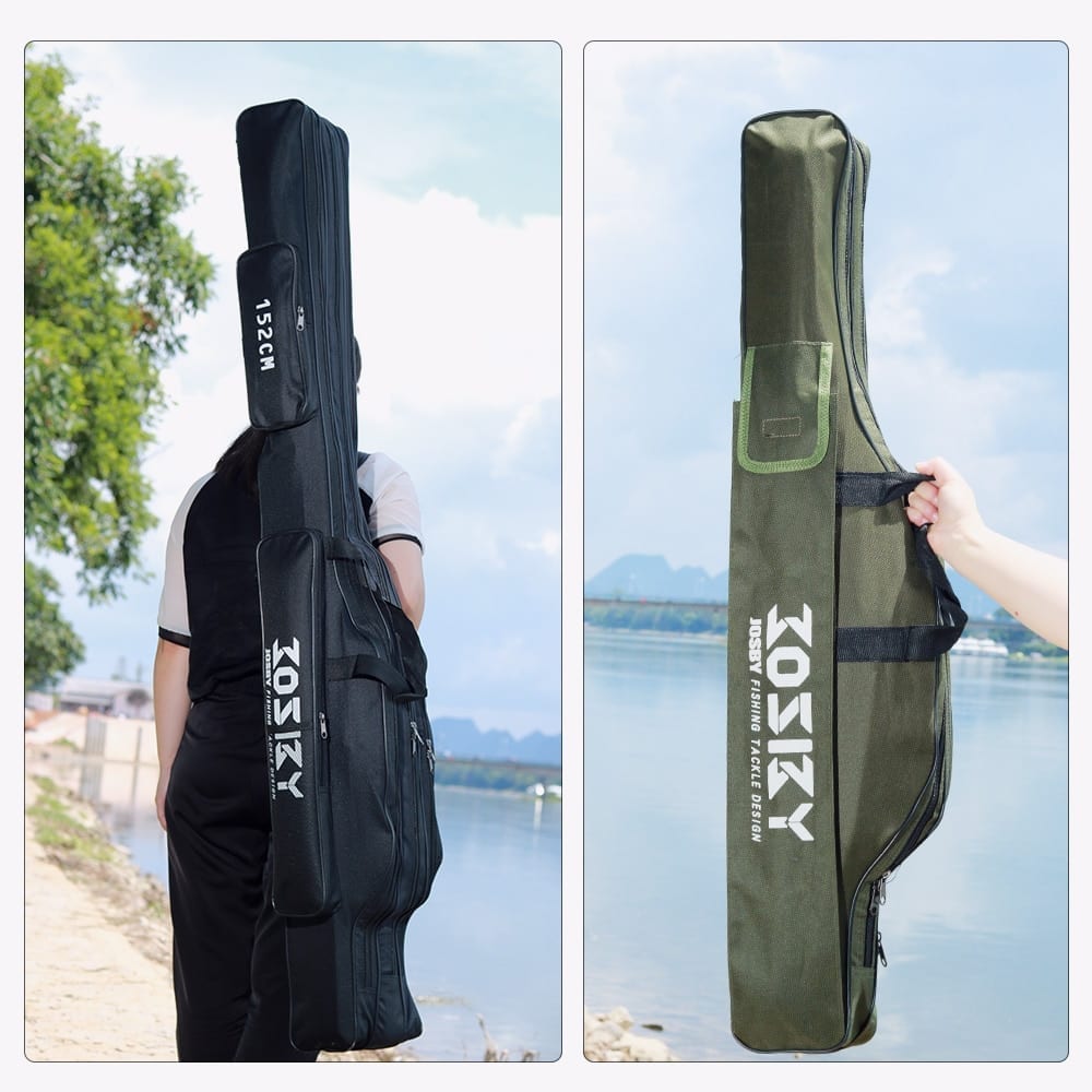 Fishing rod storage bag oxford cloth multifunctional 1/2/3 layer large capacity