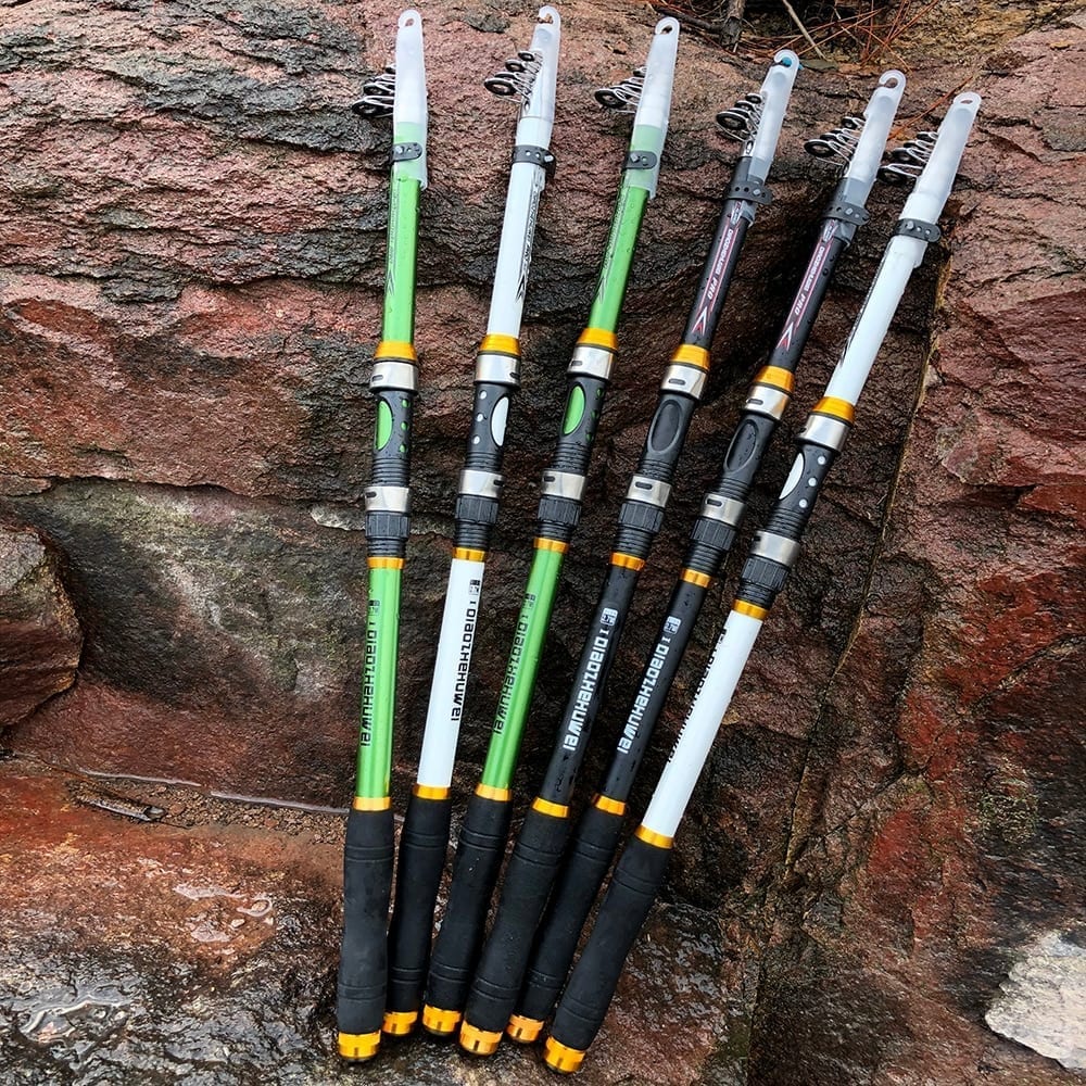 Ghotda 2.1m -3.6m, fishing rod hard frp carbon fiber telescopic