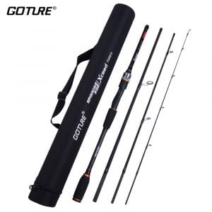 Goture Xceed Spinning Casting Carbon, Fishing Rod 3.0M 2.7M 2.4M 2.1M 1.98M, Light, 4 Sections, Portable Bag