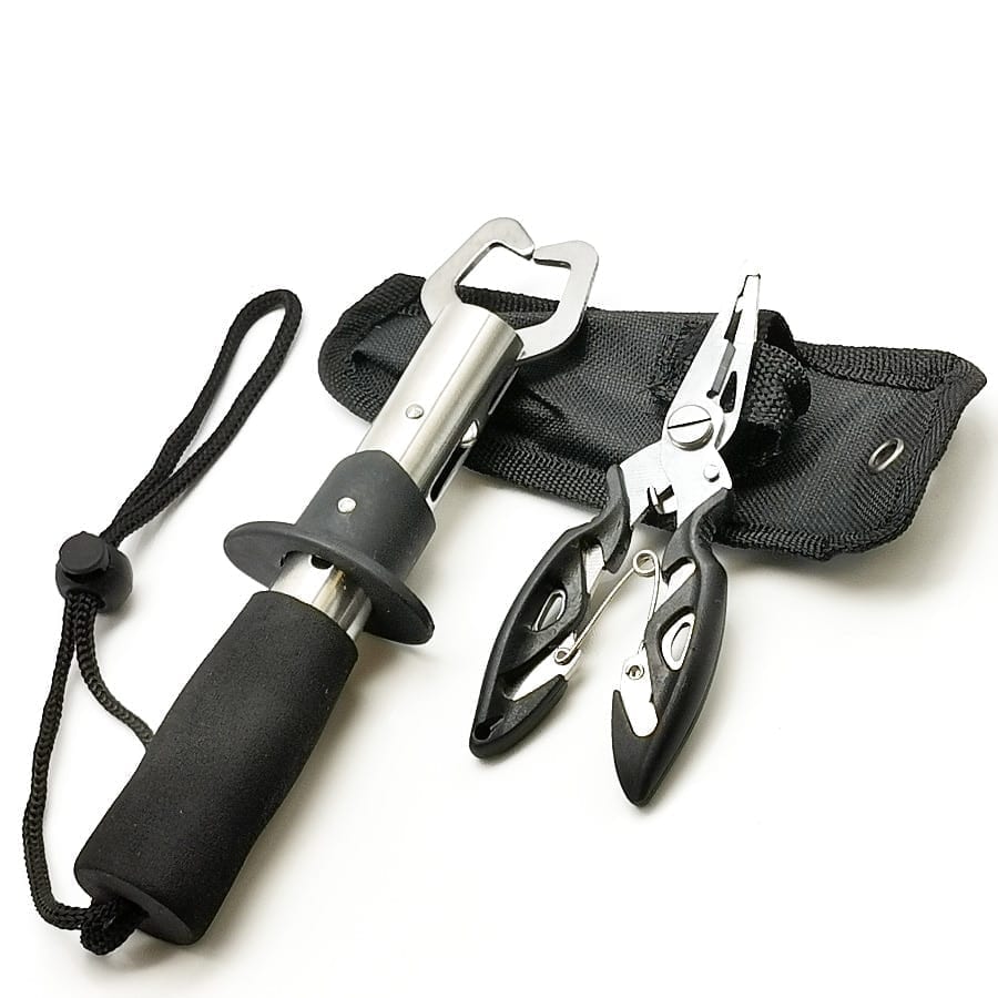 Fish lip, stainless steel, fishing grip, cutter plier, set.