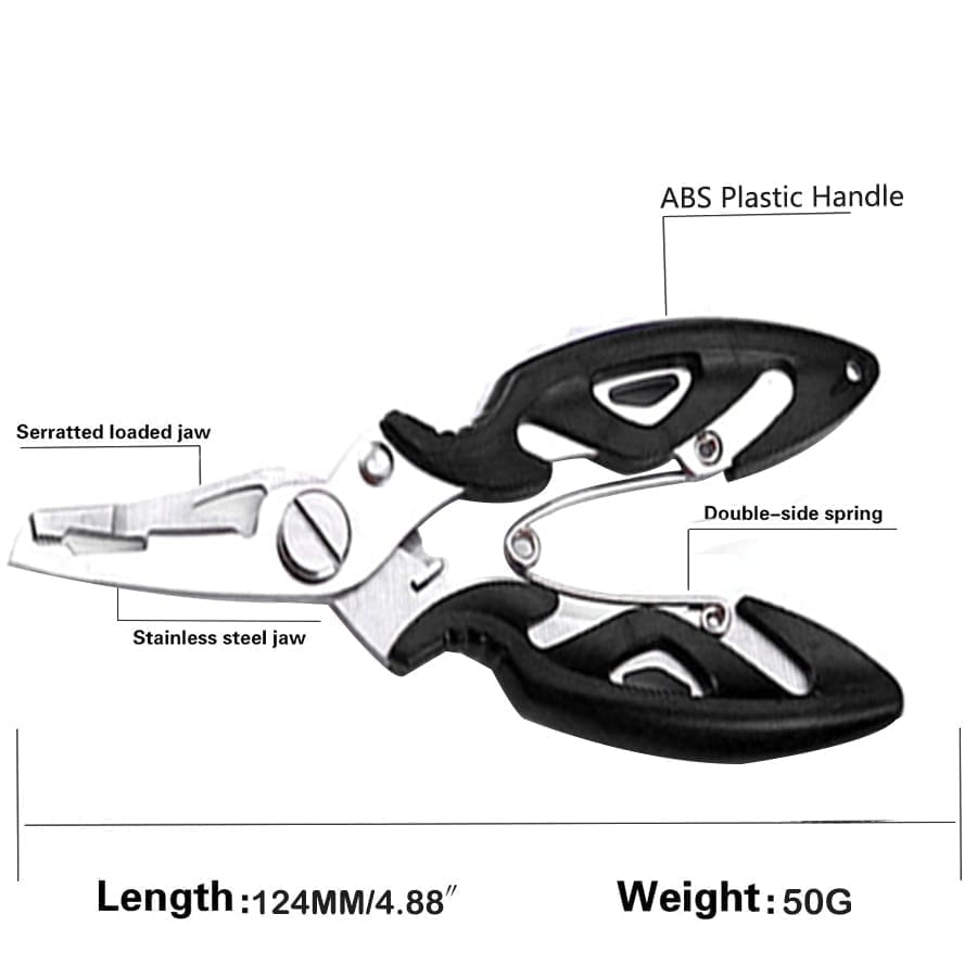Fish lip, stainless steel, fishing grip, cutter plier, set.