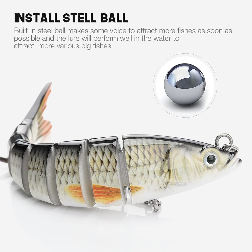 Vtavta 10/14cm sinking wobblers, fishing lures, jointed crankbait swimbait, 8 segment.