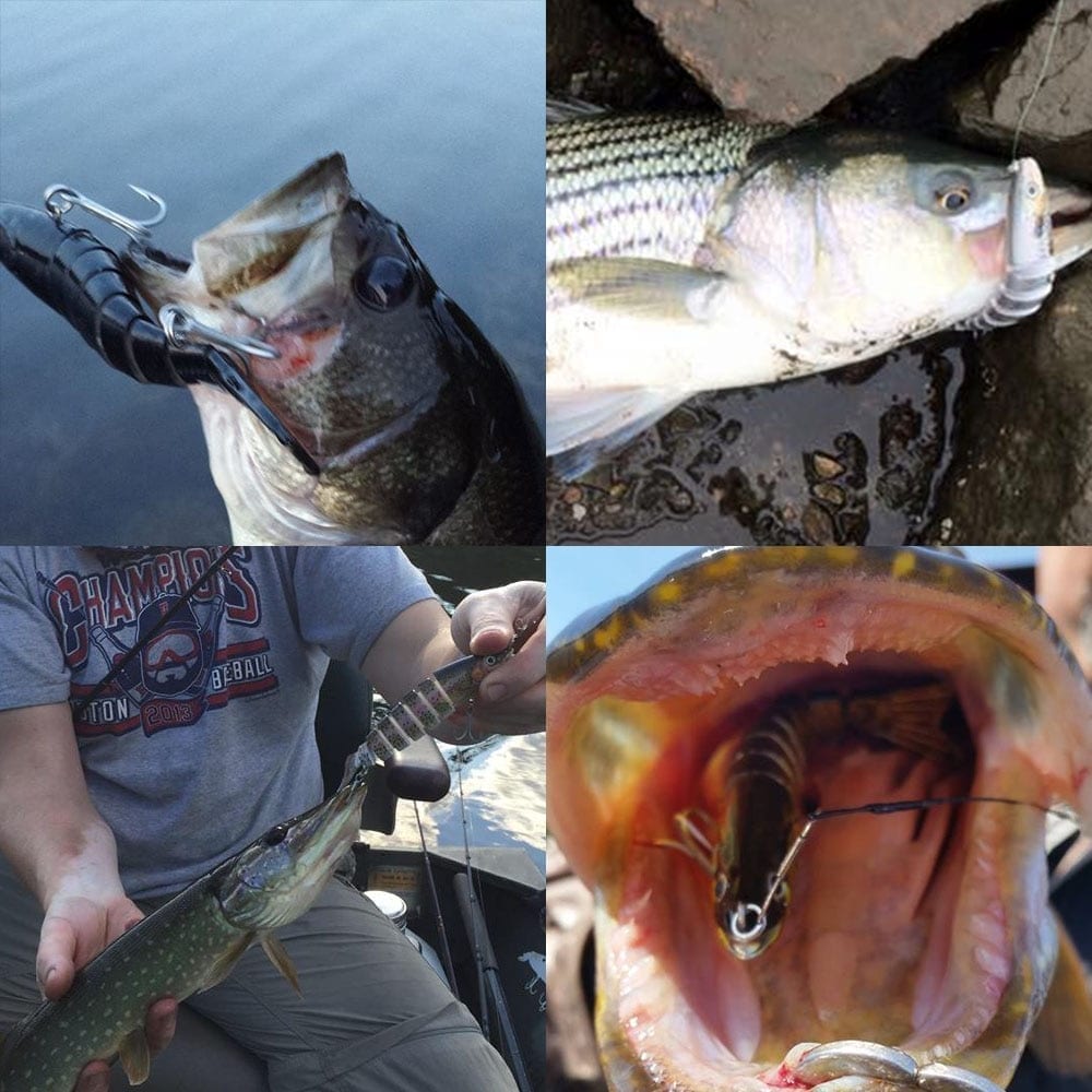 Vtavta 10/14cm sinking wobblers, fishing lures, jointed crankbait swimbait, 8 segment.