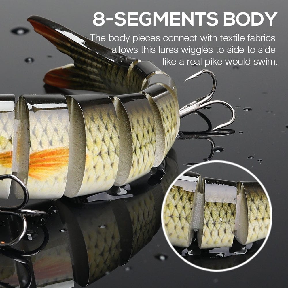 Vtavta 10/14cm sinking wobblers, fishing lures, jointed crankbait swimbait, 8 segment.