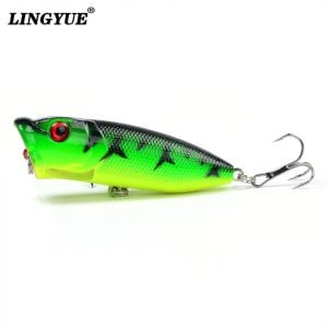 Fishing Lure 6.5cm/12g Topwater Popper Bait, 5 Color With 6# Hooks
