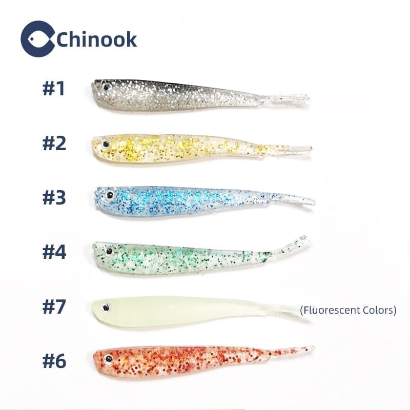Chinook 5pcs soft bait with hook